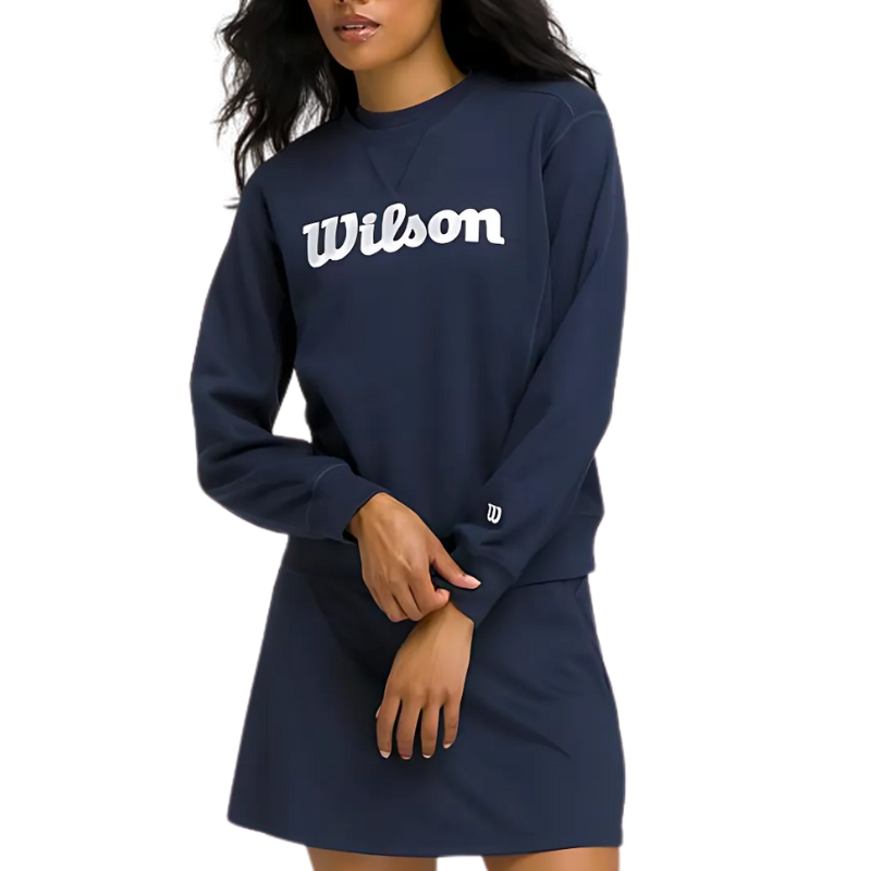 Sweat Wilson Team Crewneck Bleu Marine Femme - Esprit Padel Shop