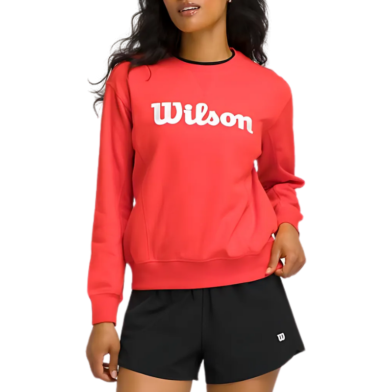 Sweat Wilson Team Crewneck Rouge Femme - Esprit Padel Shop