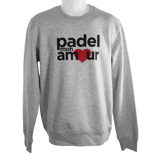 Sweat col rond Padel Mon Amour Gris - Esprit Padel Shop