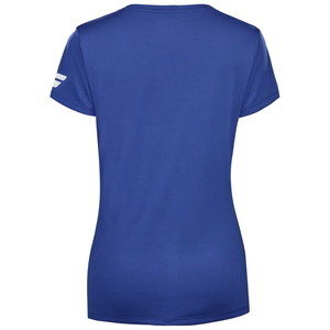 t-shirt Babolat Play sleeve Top girl bleu dos - Esprit Padel Shop
