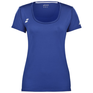 t-shirt Babolat Play sleeve Top girl bleu face - Esprit Padel Shop