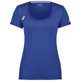 t-shirt Babolat Play sleeve Top girl bleu face - Esprit Padel Shop