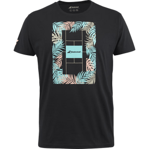 T-shirt Babolat Exercise Message Tee Noir - Esprit Padel Shop