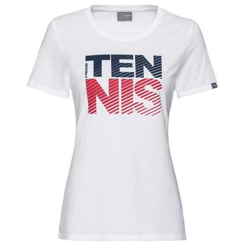 T-Shirt Head Club Lisa Blanc Femme Face - Esprit Padel Shop 