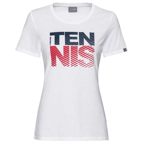 T-Shirt Head Club Lisa Blanc Femme Face - Esprit Padel Shop 