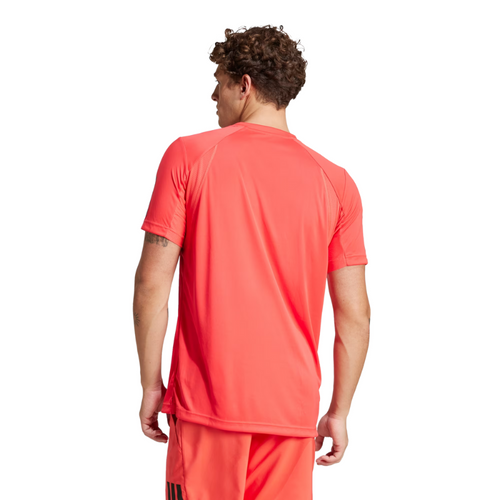 T-shirt Adidas Club 3 Strips Rouge - Esprit Padel Shop