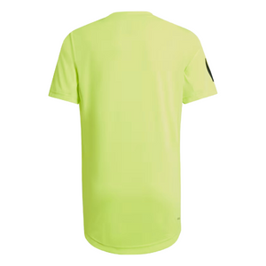 T-shirt Adidas Club 3 Strips Tee Jaune Junior Dos - Esprit Padel Shop