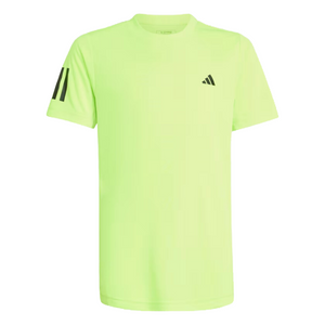 T-shirt Adidas Club 3 Strips Tee Jaune Junior Face - Esprit Padel Shop