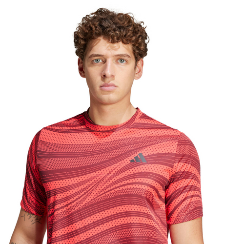 T-shirt Adidas Club Graphic Rouge - Esprit Padel Shop