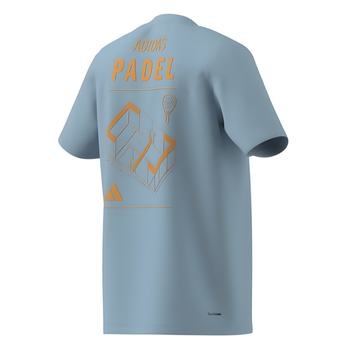 T-shirt Adidas Padel Cat Bleu/Orange - Esprit Padel Shop