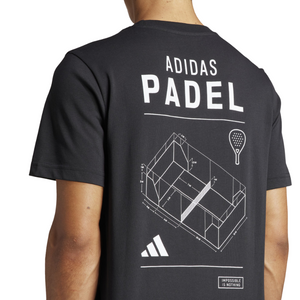 T-shirt Adidas Padel Cat Noir - Esprit Padel Shop