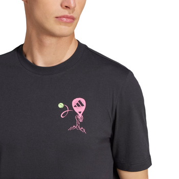 T-shirt Adidas Padel Zone Graphic Noir - Esprit Padel Shop