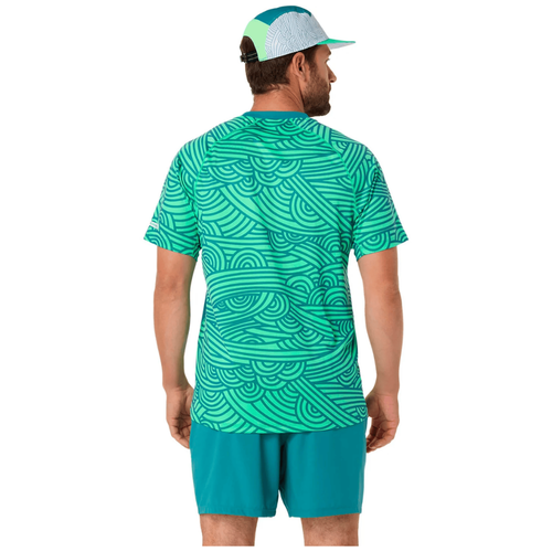T-shirt Asics Padel Court All Over Print Bleu - Esprit Padel Shop