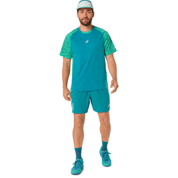 T-shirt Asics Padel Court All Over Print Bleu - Esprit Padel Shop