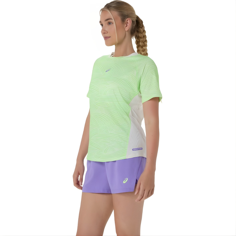 Maglietta dell'Asics Padel Court All Over Print Donna Verde - Esprit Padel Negozio