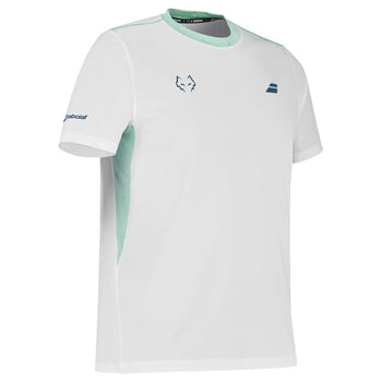 T-shirt Babolat Crew Neck Tee Lebron Blanc/Bleu - Esprit Padel Shop