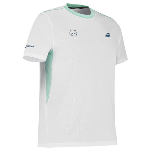 T-shirt Babolat Crew Neck Tee Lebron Blanc/Bleu - Esprit Padel Shop