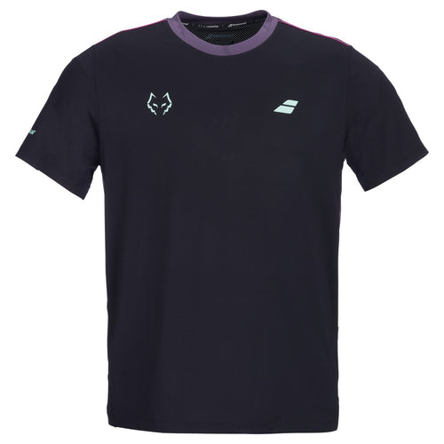 T-shirt Babolat Crew Neck Tee Lebron Noir/Rose - Esprit Padel Shop