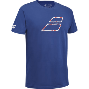 T-shirt Babolat Exercice Big Flag Tee Bleu 2024 3q - Esprit Padel Shop