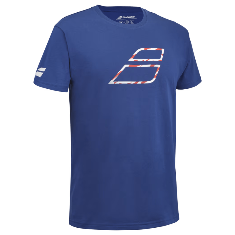 T-shirt Babolat Exercice Big Flag Tee Bleu 2024 - Esprit Padel Shop