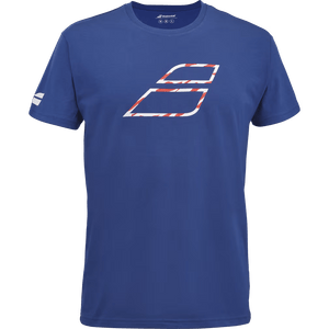 T-shirt Babolat Exercice Big Flag Tee Bleu 2024 Face - Esprit Padel Shop