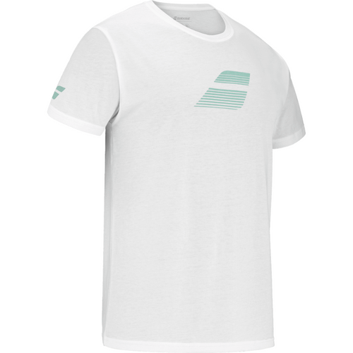 T-shirt Babolat Exercise Big Flag Blanc 2025 - Esprit Padel Shop