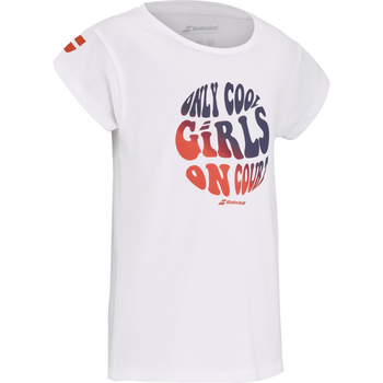 T-shirt Babolat Exercise Cotton Tee Blanc Junior Girl 2025 - Esprit Padel Shop