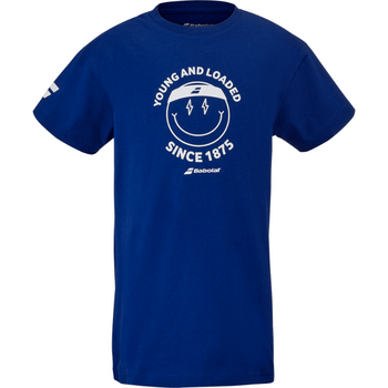 T-shirt Babolat Exercise Cotton Tee Bleu Junior Boy 2025 - Esprit Padel Shop 