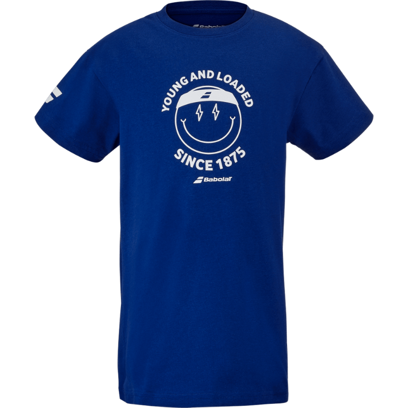 T-shirt Babolat Exercise Cotton Tee Bleu Junior Boy 2025 - Esprit Padel Shop 