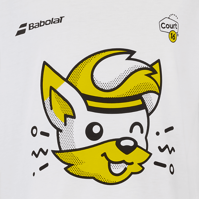 T-shirt Babolat Exercise Cotton Tee C16 Blanc Junior 2025 - Esprit Padel Shop