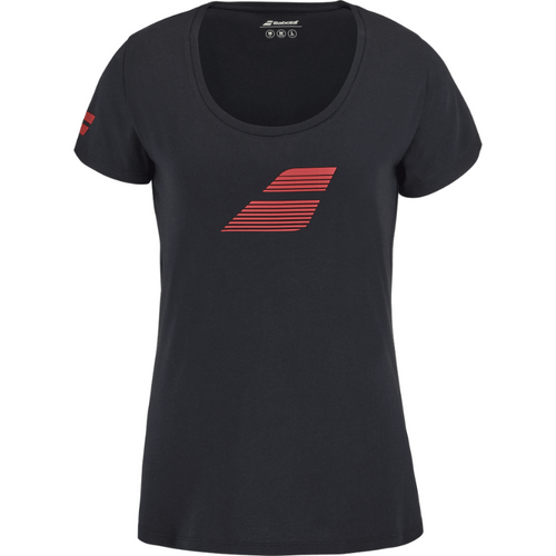 T-shirt Babolat Exercise Flag Noir Femme 2025 - Esprit Padel Shop