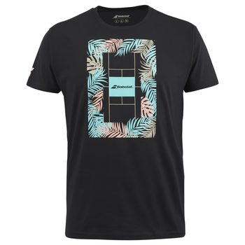 T-shirt Babolat Exercise Message Tee Noir - Esprit Padel Shop