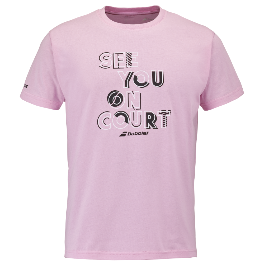 Camiseta Babolat Exercise Message Tee Rosa - Esprit Padel Shop