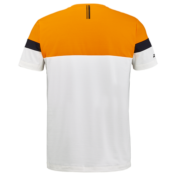 T-shirt Babolat Perf Crew Neck Tee Blanc/Orange - Esprit Padel Shop