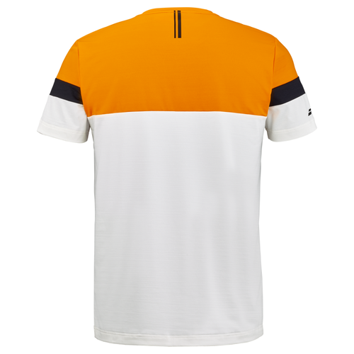 T-shirt Babolat Perf Crew Neck Tee Blanc/Orange - Esprit Padel Shop