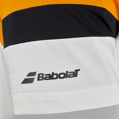 T-shirt Babolat Perf Crew Neck Tee Blanc/Orange - Esprit Padel Shop