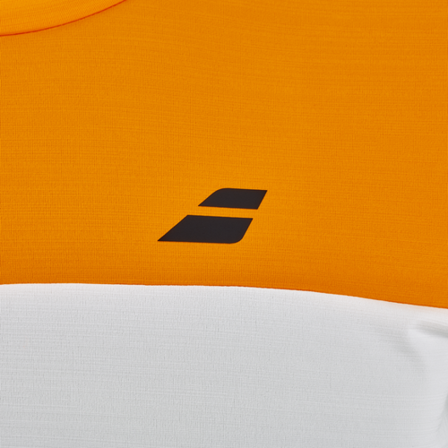 T-shirt Babolat Perf Crew Neck Tee Blanc/Orange - Esprit Padel Shop