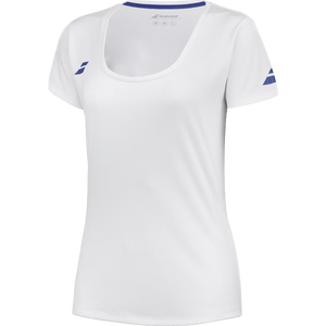 T-Shirt Babolat Play Cap Sleeve Top Blanc Femme 2024 3q - Esprit Padel Shop