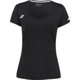 T-shirt Babolat Play Cap Sleeve Top Noir Femme 2024 Face - Esprit Padel Shop