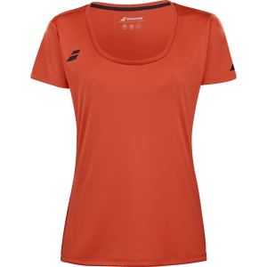 T-shirt Babolat Play Cap Sleeve Top Orange/Rouge Femme 2024 Face - Esprit Padel Shop