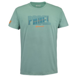 T-shirt Babolat Padel Cotton Tee Vert 2024 Face - Esprit Padel Shop