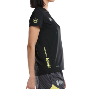 T-shirt Bullpadel Llama Noir Femme Cote - Esprit Padel Shop