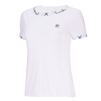 T-shirt Fila Yamila Blanc/Vert Femme - Esprit Padel Shop