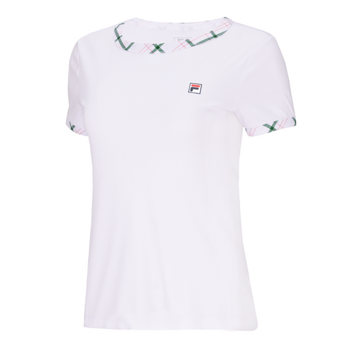 T-shirt Fila Yamila Blanc/Vert Femme - Esprit Padel Shop