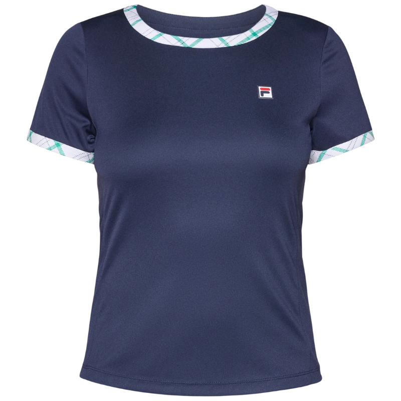 T-shirt Fila Yamila Bleu Marine/Vert Femme - Esprit Padel Shop