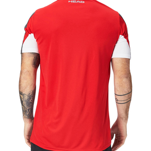 T-shirt Head Club 22 Tech Rouge Dos - Esprit Padel Shop