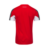 T-shirt Head Club 22 Tech Rouge Dos - Esprit Padel Shop
