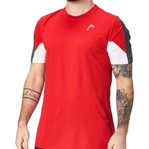 T-shirt Head Club 22 Tech Rouge Face - Esprit Padel Shop