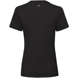 T-shirt Head Club Lisa Noir/Rouge Arriere - Esprit Padel Shop