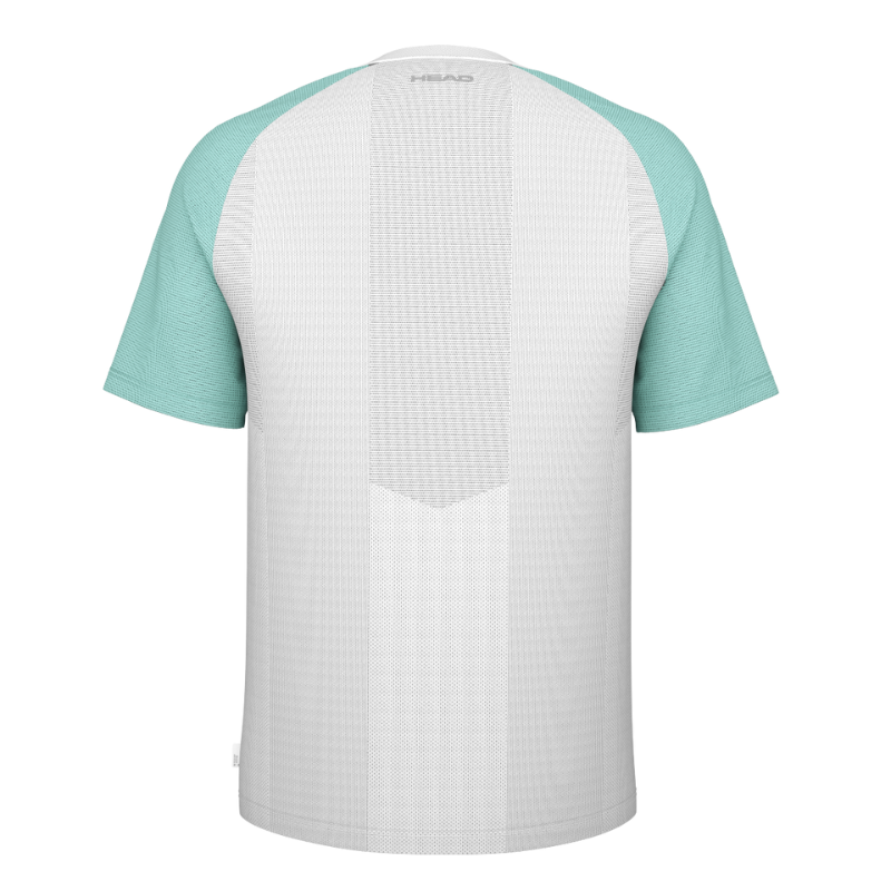 T-shirt Head Performance Blanc/Bleu - Esprit Padel Shop